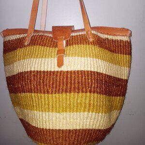 Xlarge sisal Kiondo Kikuyu Kenya Tote bag